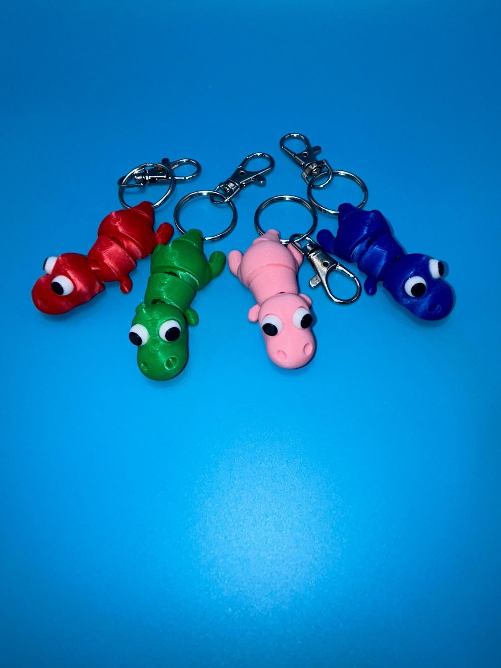 3D Printed Flexi Dino Keychain: Articulated Dinosaur Fidget ...