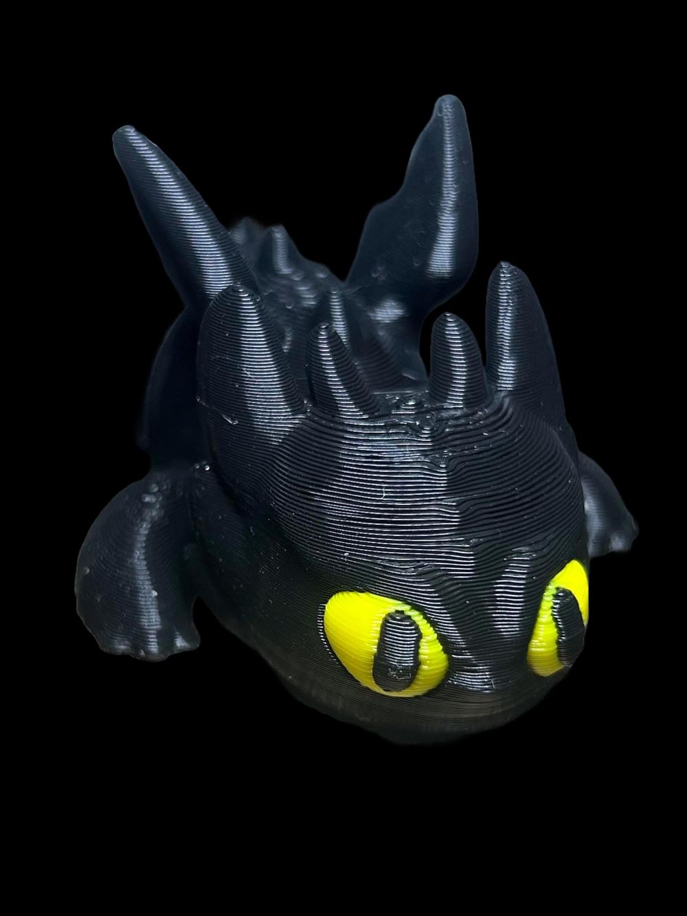 Black Dragon Keychain Yellow Eyes